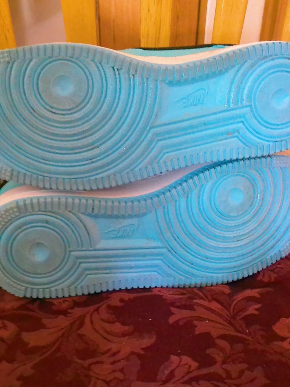 Nike/Tiffany Women's AF1 Air Teal and Black Sneakers, Size 8.5 - Picture 8 of 8